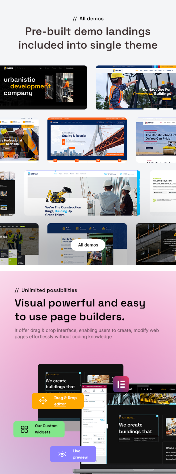 BuildTab - Construction Firm WordPress Theme